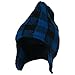 Artex Buffalo Plaid Peruvian Beanie Hat - Blue Black