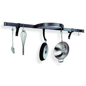 Enclume PR10-HS Premier Shelf with Half Circle Wall Rack, Hammered Steel
