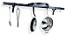 Enclume PR10-HS Shelf with Half Circle Premier Wall Rack, Hammered Steel