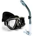 Cressi Panoramic Wide View Mask with Dry Snorkel Set