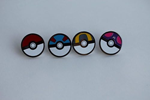 Pokemon Pokeballs Pins Set, Pack of 4
