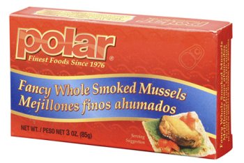 24 Pack Case of 3oz. Smoked Mussels