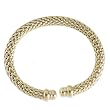14K Yellow Gold Popcorn Cuff Hollow Bangle Fashion Bracelet
