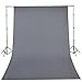 AW Gray Muslin Backdrop 100% Cotton Photography Background Photo Studio 10 x 20ft for Streaming Video TV Broadcasts