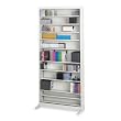 Audio/Video Shelving,12 Shlvs,36"x13-1/4"x78-1/4",Light Gray