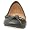STEVEN by Steve Madden Women's Persuade Flat Skimmer with Bow,Black Leather,6 M