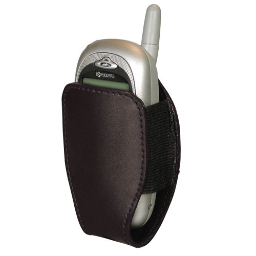 Sport Case Leather Phone Holster with Open Top - Large / Black