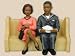 African American Church Pews Figurines Navy