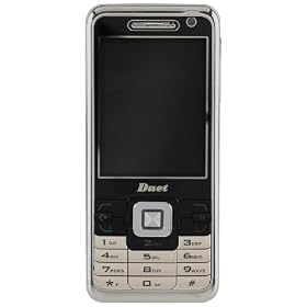 Duet D888 Unlocked Phone with Dual SIM, Camera, GPRS, WAP, GMS, MicroSD Slot, and Video Player--International Version with Warranty