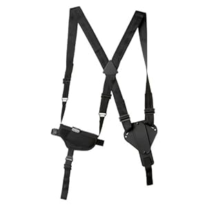 Uncle Mike's Law Enforcement Kodra Nylon Sidekick Cross-Harness Shoulder Holster (Size 15, Ambidextrous)