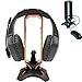Tilted Nation RGB Headset Stand and Gaming Headphone Display with Mouse Bungee Cord Holder with USB 3.0 HUB for Wired or Wireless Headsets for Xbox, PS4, PC