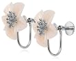 Sterling Silver Peach Dyed Mother-of-Pearl Earrings