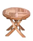 Teak Furniture Gallery TGT161 Round Folding Side Table, 20 Inch