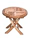 Teak Furniture Gallery TGT161 Round Folding Side Table, 20 Inch