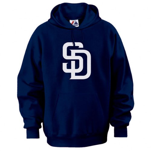 San Diego Padres Majestic Athletic Navy Tek Patch Hooded Sweatshirt
