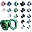 Large Gauge Titanium anodized tunnel with threaded back,sold individually