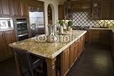 IMAGE OF Wallmonkeys Peel and Stick Wall Decals - Luxury Kitchen with a Modern Granite Island. - 72