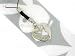 Playboy Mobile Phone Heart Dangly Heart - Silver