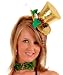 Sexy Womens Casino Girl Gambler Lady Luck Costume Hats Gold Glitter Adult Fairytale Mini Top Hat