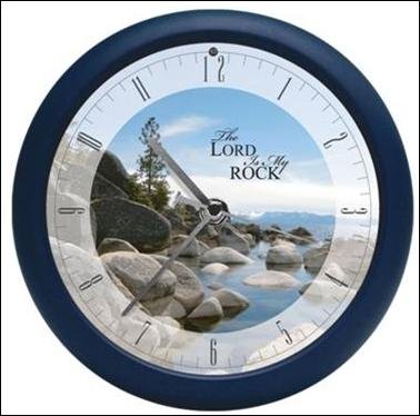 Lord Is My Rock Inspirational Sound Clock 8 inch