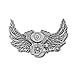 V-TWIN WINGS leather jacket biker pin