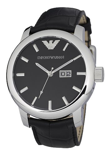 Emporio Armani Herren-Armbanduhr XL Classic Collection Analog Leder AR0428 Preisvergleich