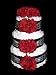 3 Tier Black Tie Baby Shower Diaper Cake-40 Diapers