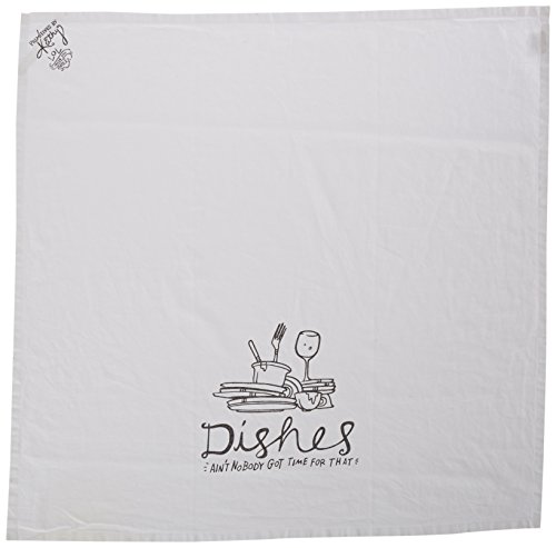 Primitives by Kathy Dishes Tea Towel, 28-Inch by 28-Inch