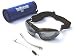 Silver Ladgecom All-Weather Sunglasses & Goggles with Head Strap for Cycling, Running & Ski Sports