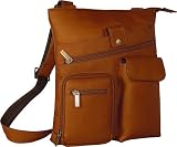 David King Leather Men's 457 Multi Pocket Cross Bag