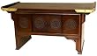 Asian Japanese Furniture - 31" Long Life Chinese Scholars Floor Table w/ Shou Symbols #SD433