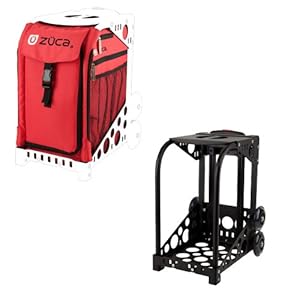Zuca Sport Mobile Wheeled Luggage Complete Set - Chili Red With Black Frame