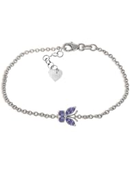 14k White Gold Tanzanite Butterfly Bracelet