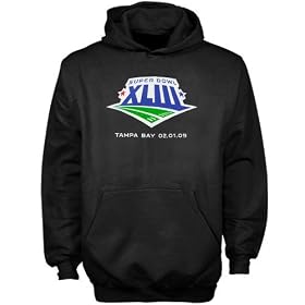 Reebok Youth Black Super Bowl XLIII Hoody Sweatshirt