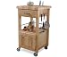 Single Door Kitchen Cart with Butcher Block Top