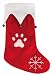 Pet Studio Jingle Bell Holiday Stocking Red