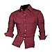 Jeansian Men's Slim Fit Long Sleeves Casual Shirts Z008