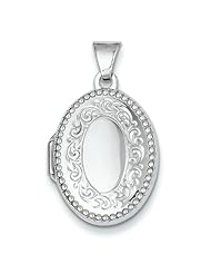 14k White Gold Locket
