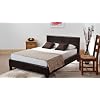 Pavio / HAVEN Faux leather Double 4.6 Ft Bedstead in Brown Colour (Frame Only)
