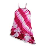 Rubbies - Girls Tie Dye Dress, Fuschia