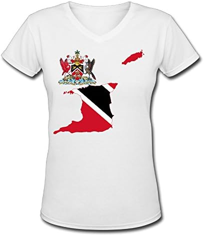 Lanlig Women's Trinidad And Tobago V-neck T-shirts Christmas M