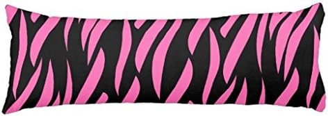 axeling-Body Pillow Covers Pillowcases Rectangle Pillow Protector 20" x 54" Hot Pink and Black Zebra Print Body Pillow
