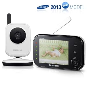 Samsung SEW-3036WN Wireless Video Baby Monitor with Infrared Night Vision and Zoom, 3.5 inch