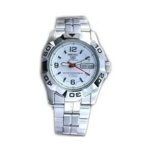 Seiko SNZE53 Men's Stainless Steel Seiko 5 Automatic White Dial