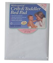 Waterproof Crib & Toddler Bed Pad - 27 x 50 - White