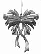 Seasons of Elegance Silver Glitter Bow Christmas Ornament 6"