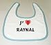 Bavoir de bébé avec J'aime Raynal