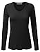 DRESSIS Women's Basic Long Sleeve V Neck Top