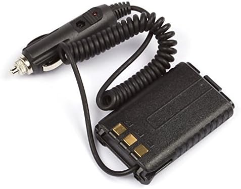 iSaddle Vehicle Power Supply Dual Band Car Battery Eliminator Simulator for Baofeng UV-5R/UV-5R+ Plus/UV-5RA Series Two-Way Radios Black