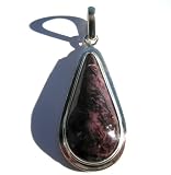 Eudialyte, Stone Of the Heart Drop Pendant Set In .925 Sterling Silver
